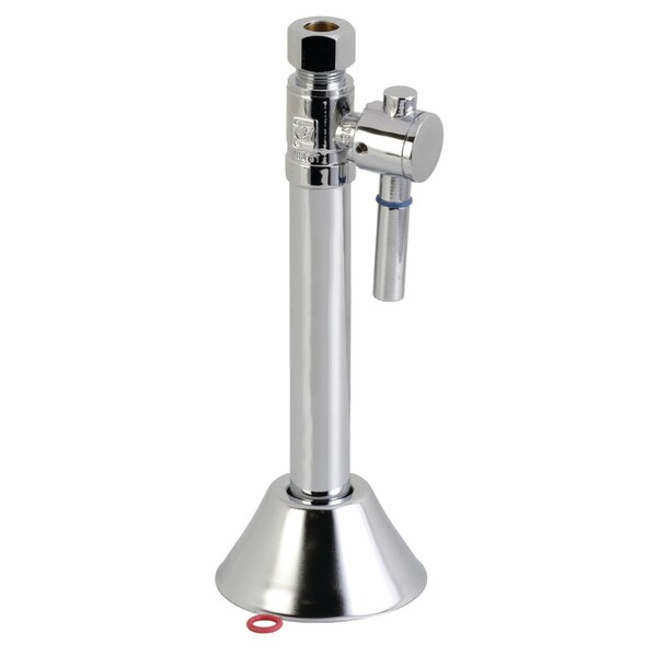 1/2" Sweatx3/8" O.D. Comp Straight Shut-Off Valve W/5" Extension, Chrm